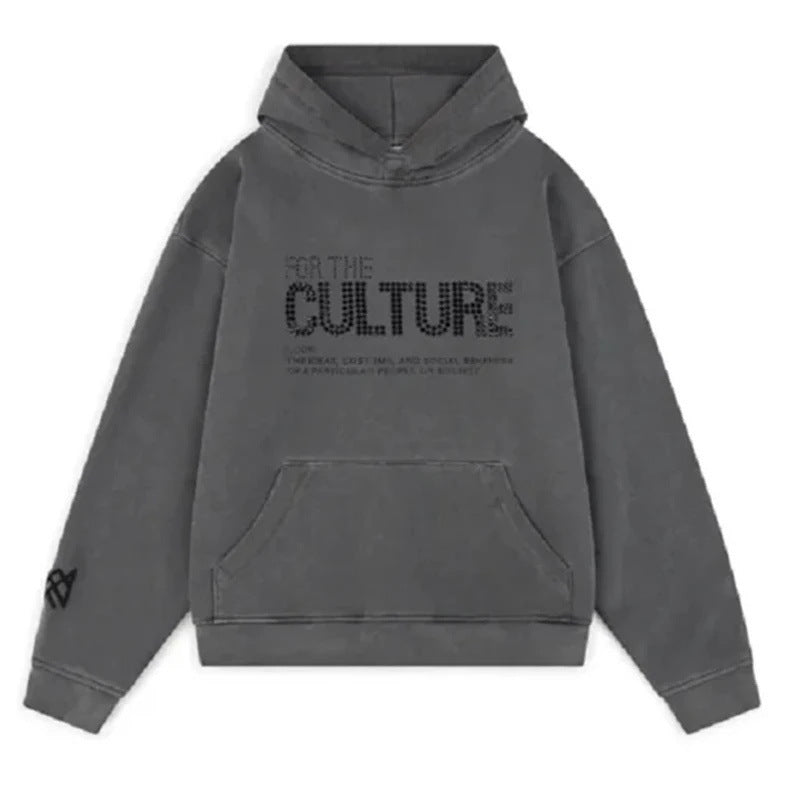 Rhinestone Loose American Personalized Trendy Autumn Wear Sweaters