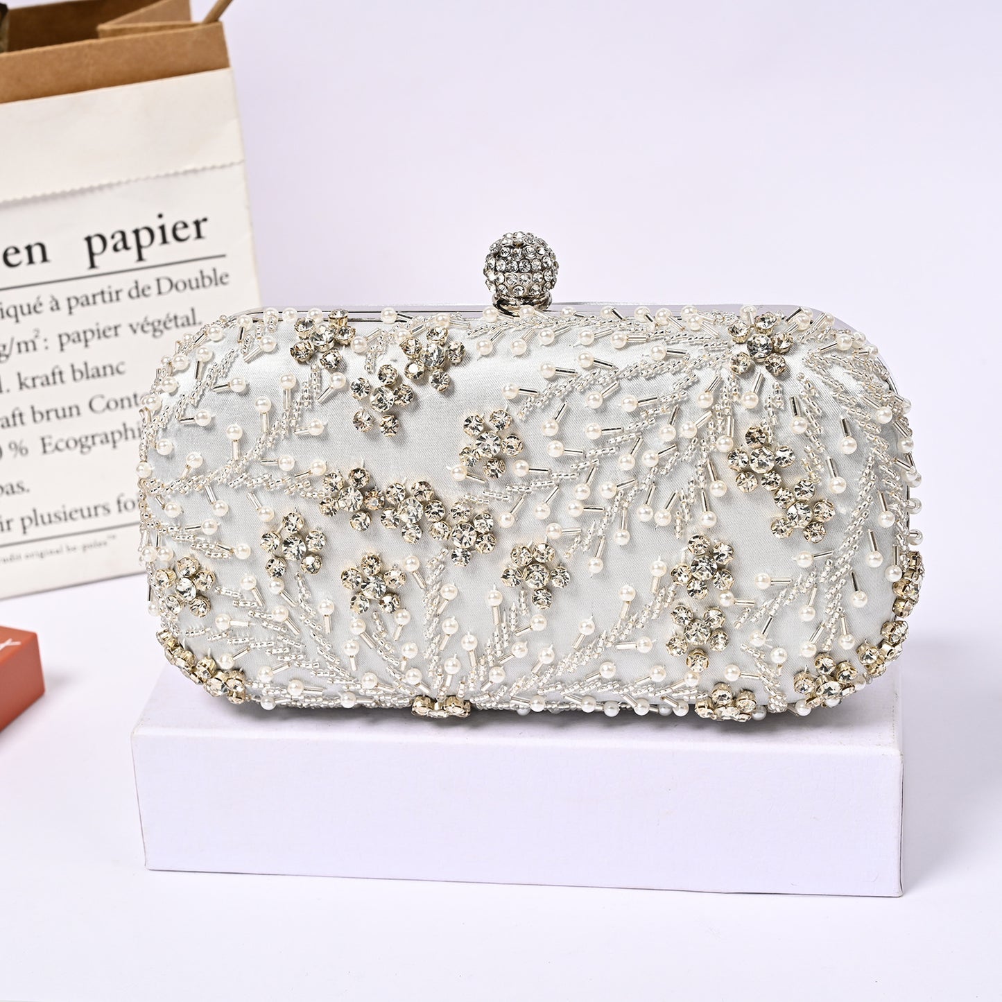 Diamond Pearl Handmade Beaded Light Luxury Handbags