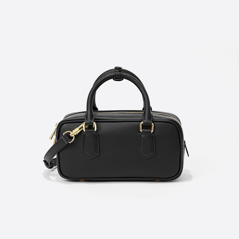 Women's Vintage Boston Bowling Genuine Leather High Handbags