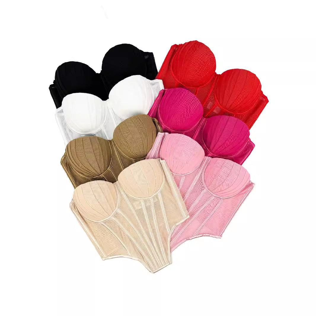 Design Fishbone Corset High-grade Outer Wear Tops