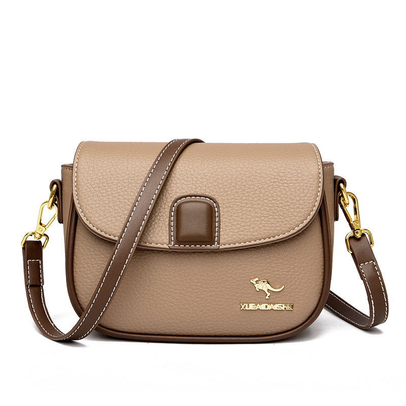 Korean Style Fashion Soft Leather Color Shoulder Bags