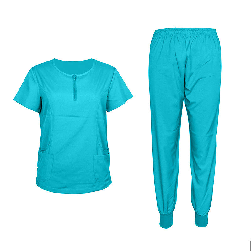 Split Sleeve Beauty Salon Care Work Uniform