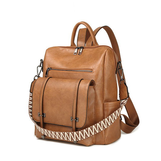 Women's Retro High-grade Soft Leather Large Capacity Backpacks