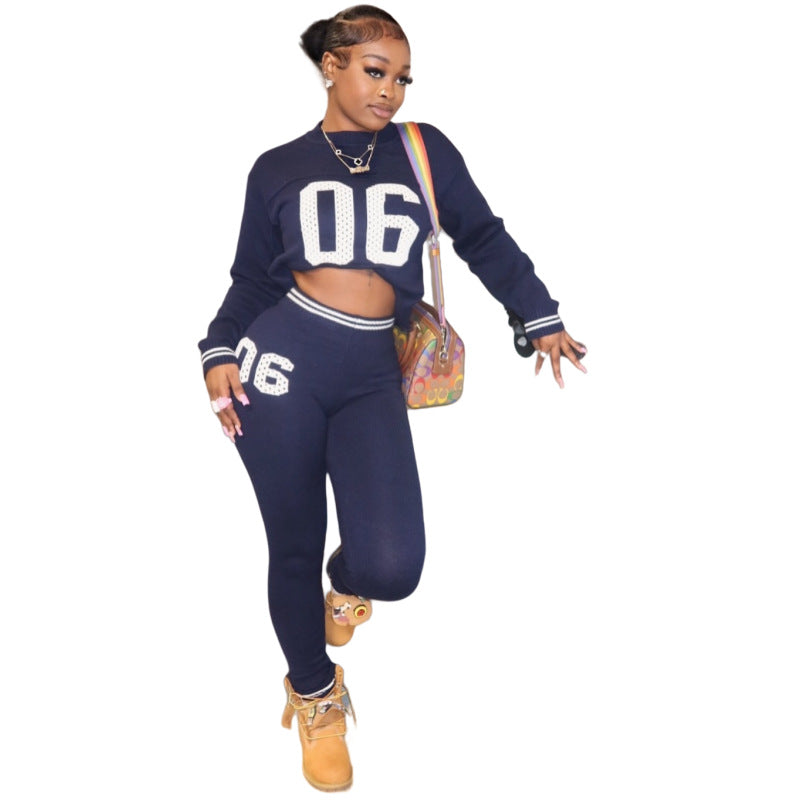 Spring Sports Fashion Long Sleeve Letter Suits