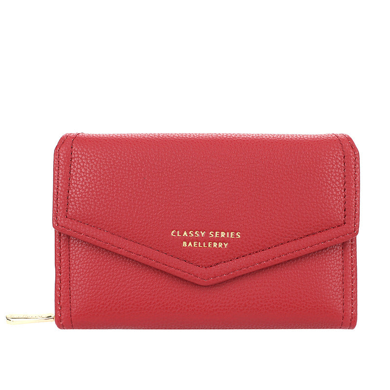 Women's Cute High-grade Short Multiple Slots Zipper Ladies Wallet