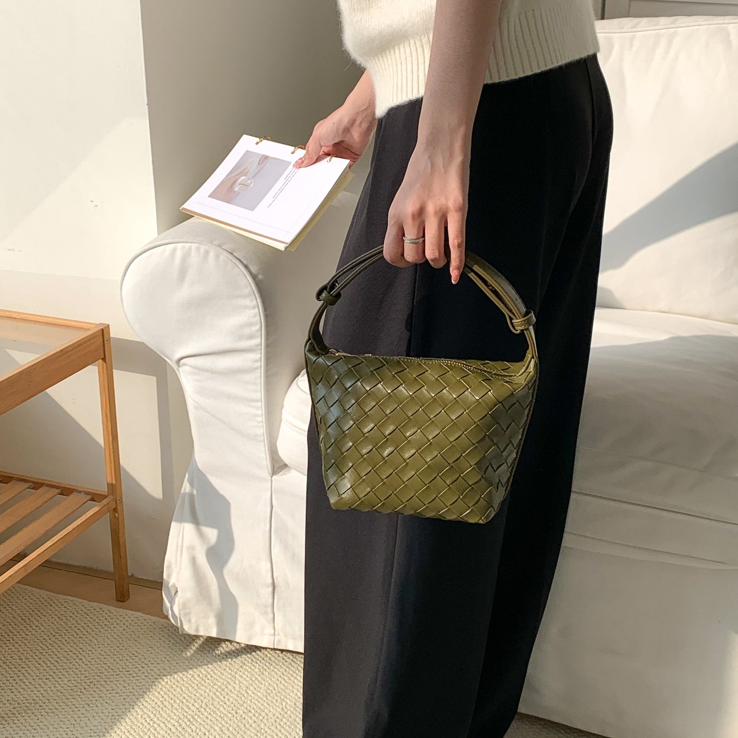 Women's Style Korean Fashion High-grade Leather Handbags