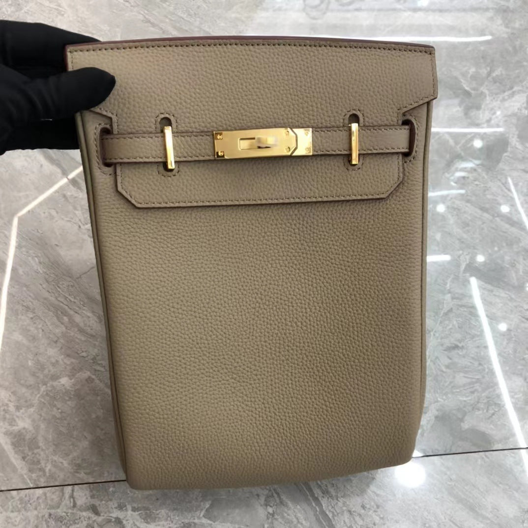 Women's Unisex Genuine Cattlehide Leather Surface Kelly Bags