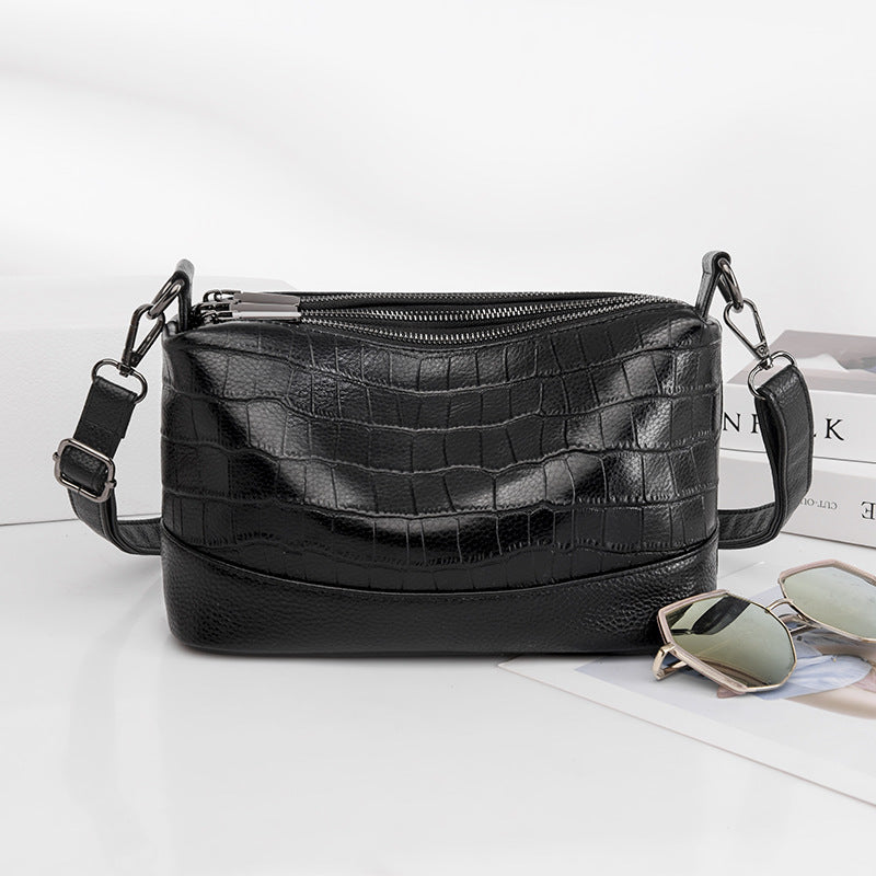 Women's Large Capacity Fashionable Soft Top Layer Crossbody Bags