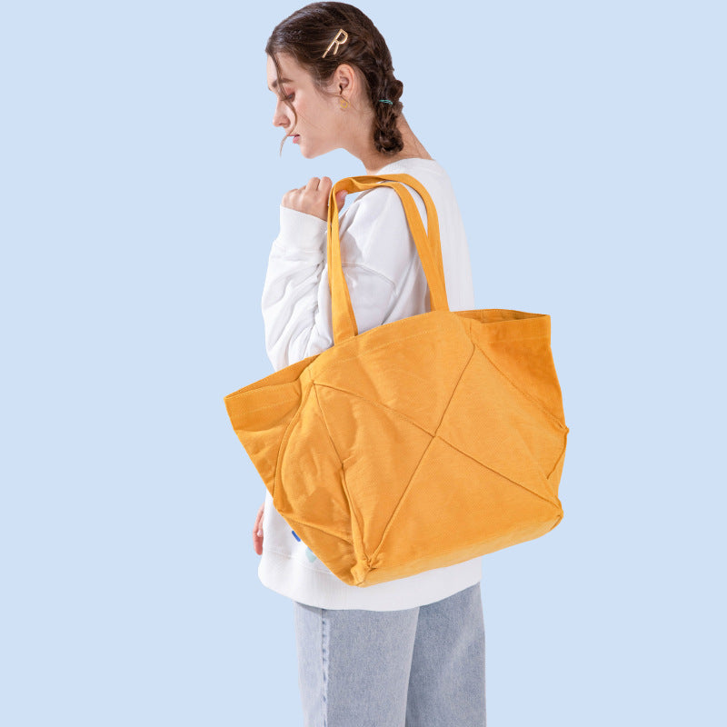 Women's Large Capacity Canvas Lazy Wind College Shoulder Bags