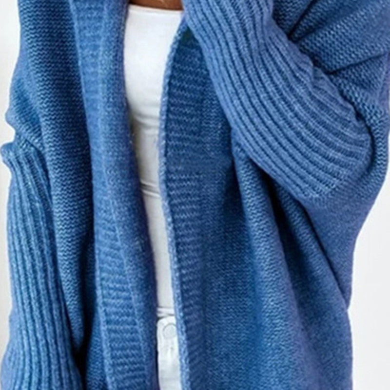Collar Temperament Commute Bat Sleeved Soft Knitwear
