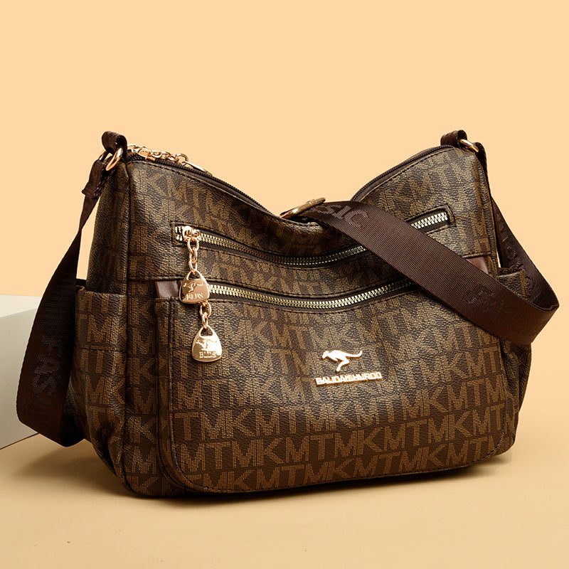 Women's Large Capacity Mother Embossed Multilayer Simplicity Crossbody Bags