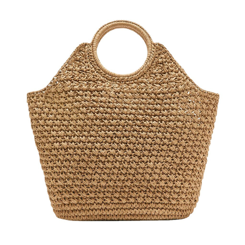 Women's Vacation Style Woven Open Large Capacity Handbags