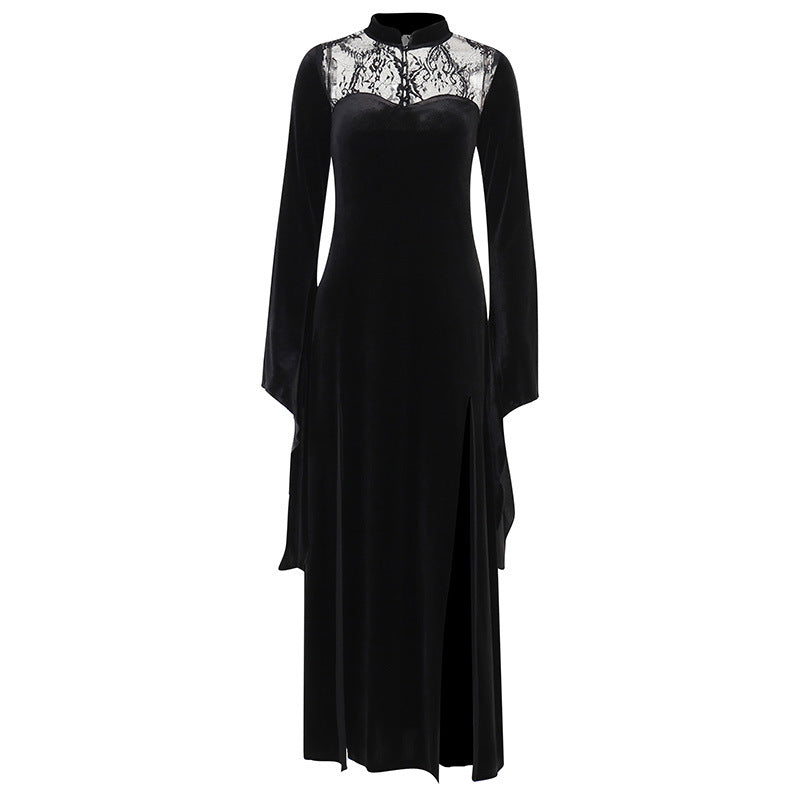 Women's Witch Sexy Split Maxi Dress Lace Dresses