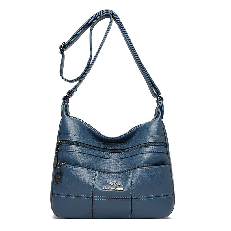 Women's Mother's Summer Tide Soft Leather Large Crossbody Bags