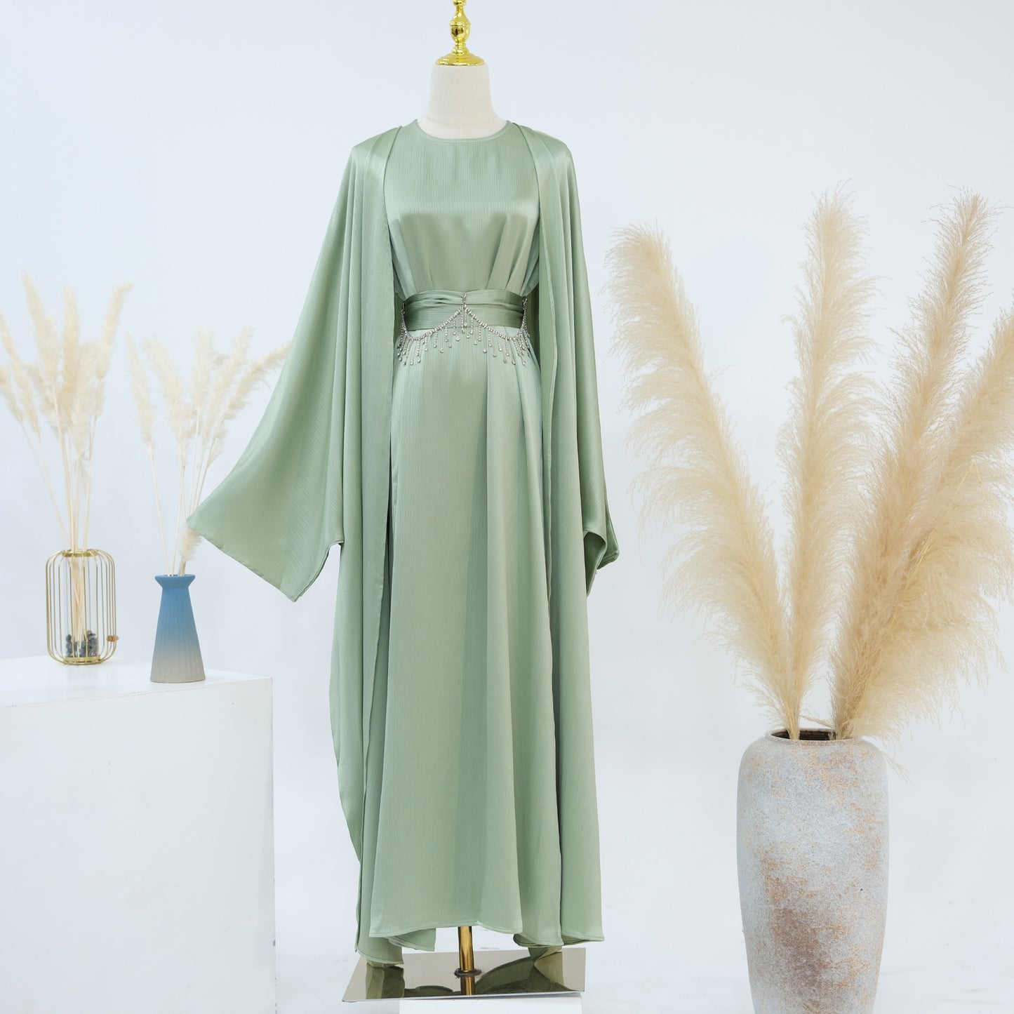 Turkish Elegant Two-piece Set Crystal Chain Suits