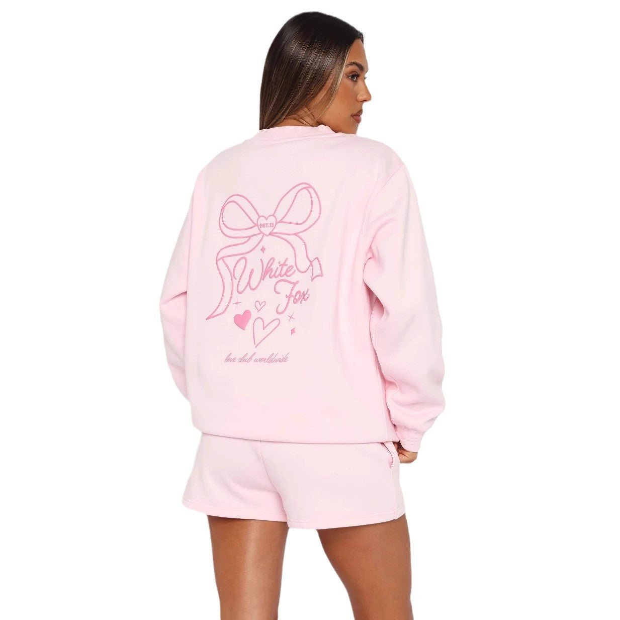 Women's Long Sleeve Bowknot Printed Sweatshirt Sweaters
