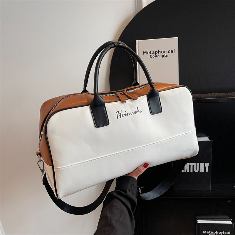 Short Business Trip Fashion Color Contrast Simple Portable Travel Bags