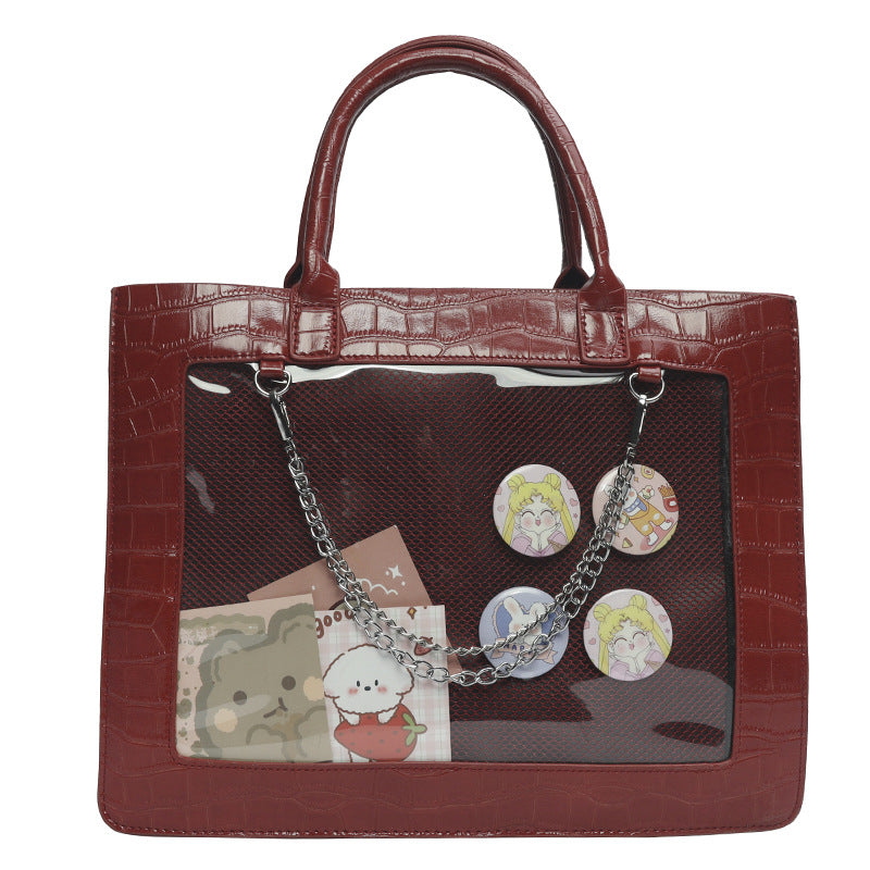 Women's Transparent Barlow Medium Food Volume Cartoon Large Crossbody Bags
