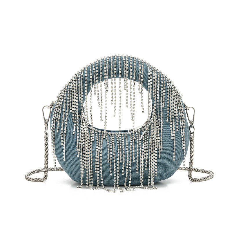 Women's Unique Clutch Shiny Rhinestone Dinner Handbags