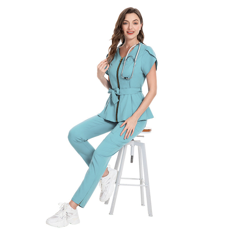 Women's Hospital Sleeve Fashion Operating Stretch Hand Uniform
