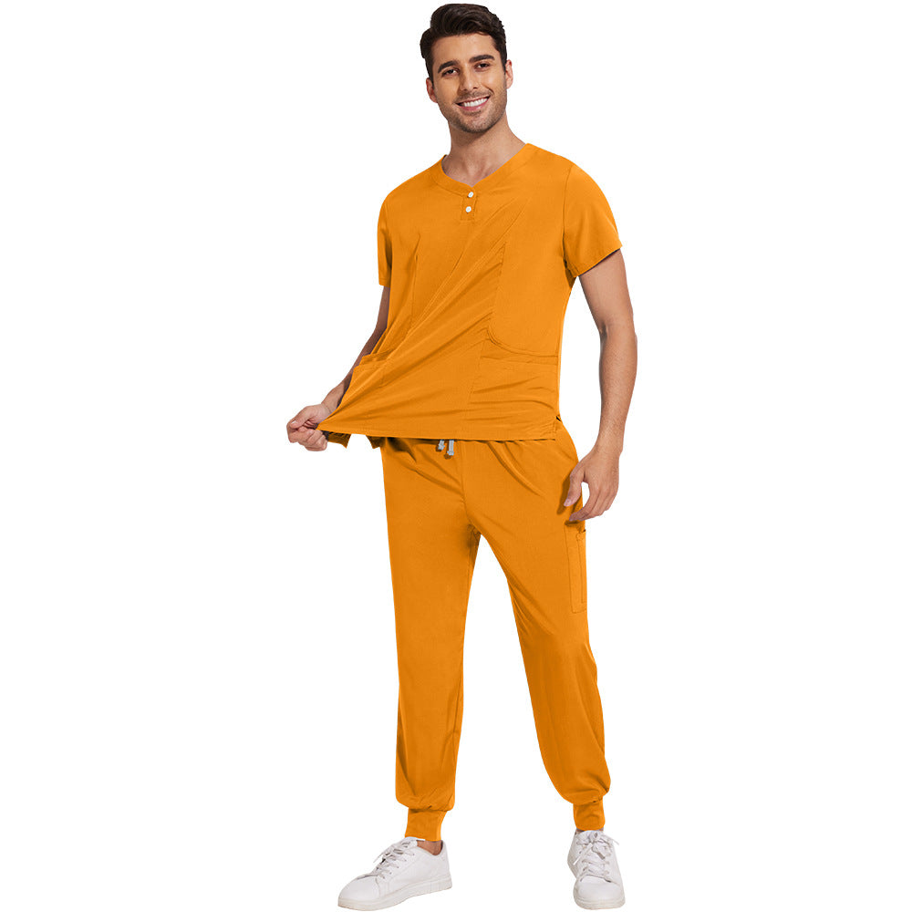 Women's & Men's & Frosted Jogger Hospital Medical Surgical Gown Pharmacy Beauty Uniform