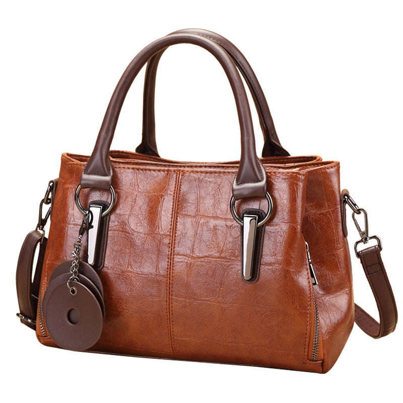 Women's Summer Retro Contrast Color Personality Large Handbags