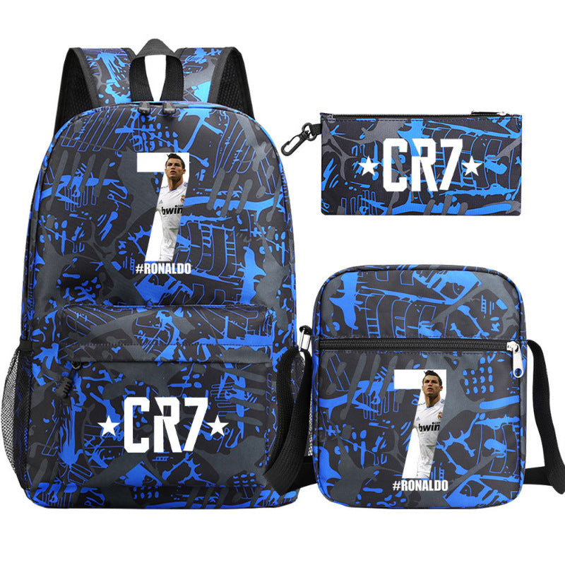 Women's & Men's & Football Star Junior Three-piece Suit Backpacks