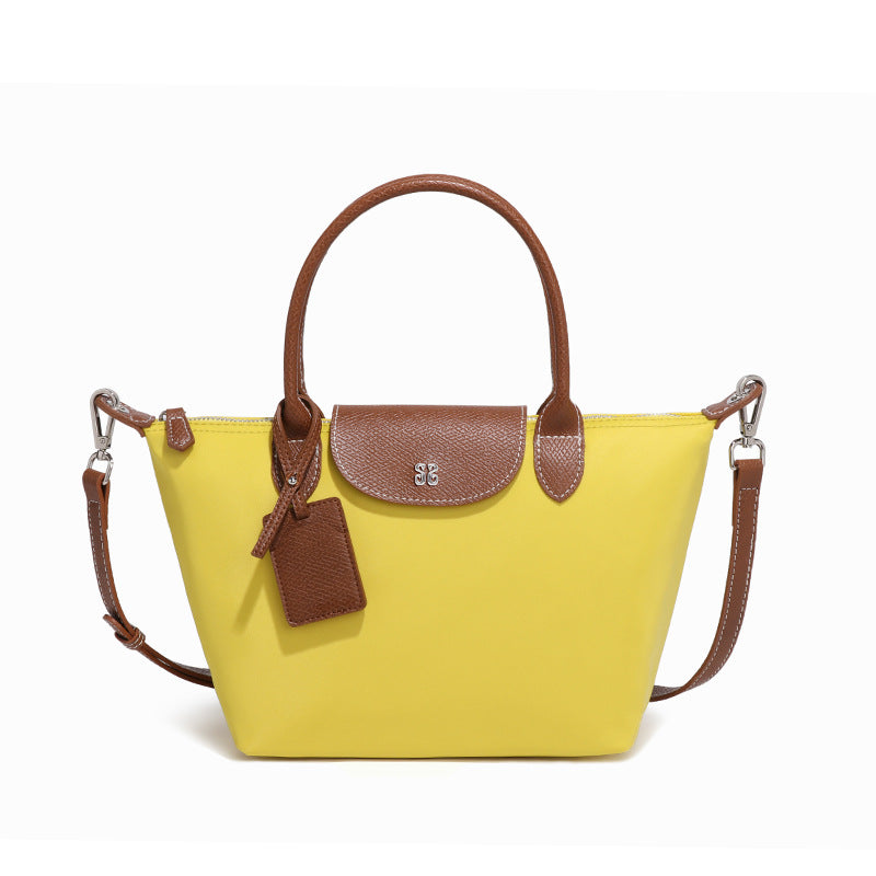 Women's Trendy Nylon Dumplings Fashionable Simple Contrast Handbags