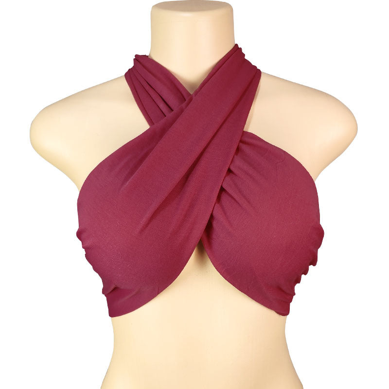 Women's Spring T-shirt Solid Color Sexy Variety Halter Tops