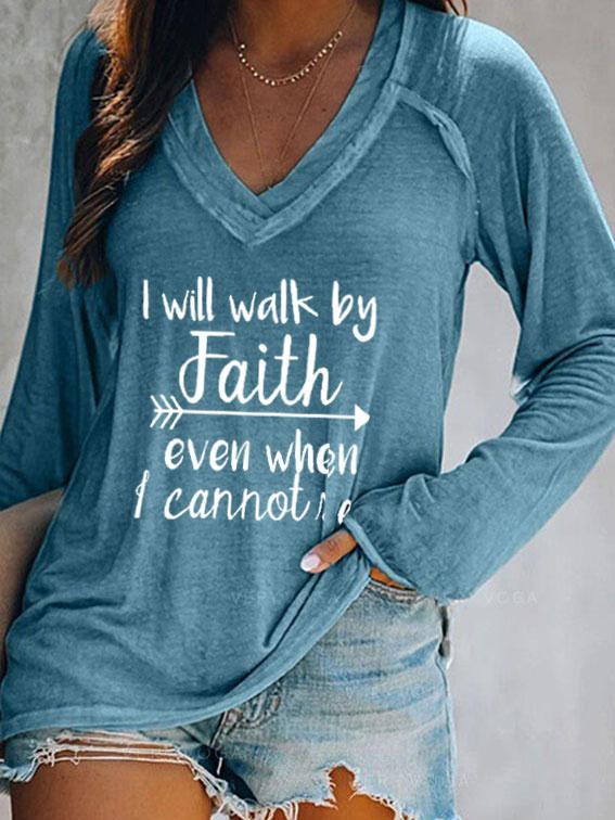 Women's Spring Printed Long-sleeved T-shirt For Sweaters