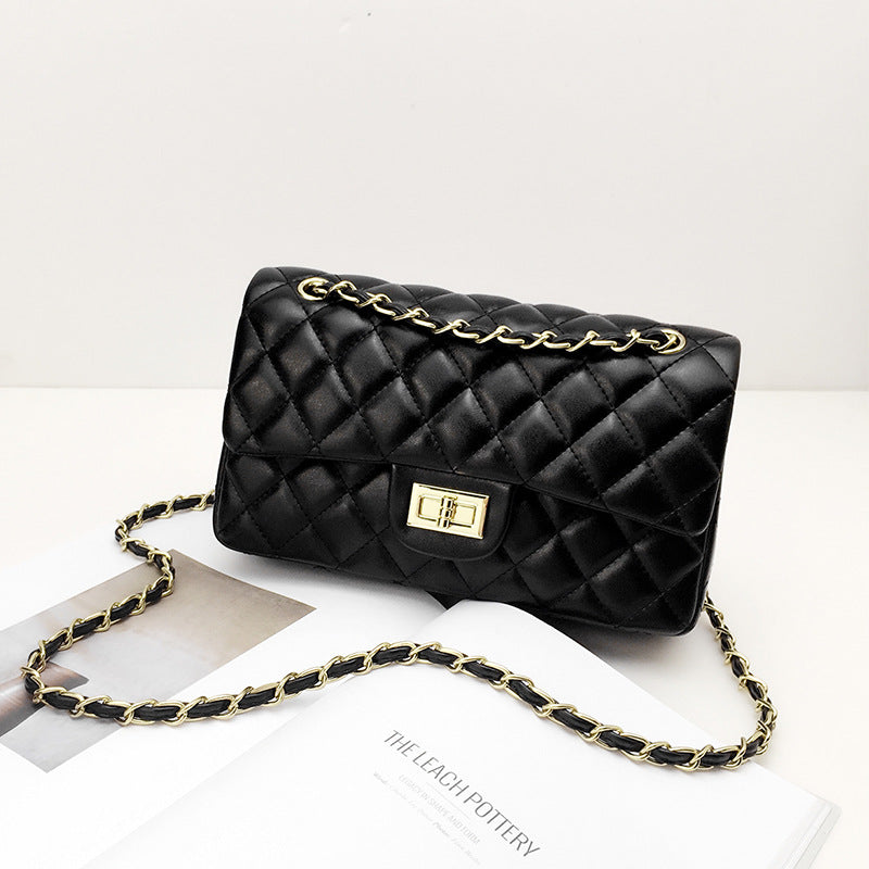 Women's Summer Chain Classic Style Diamond Solid Crossbody Bags