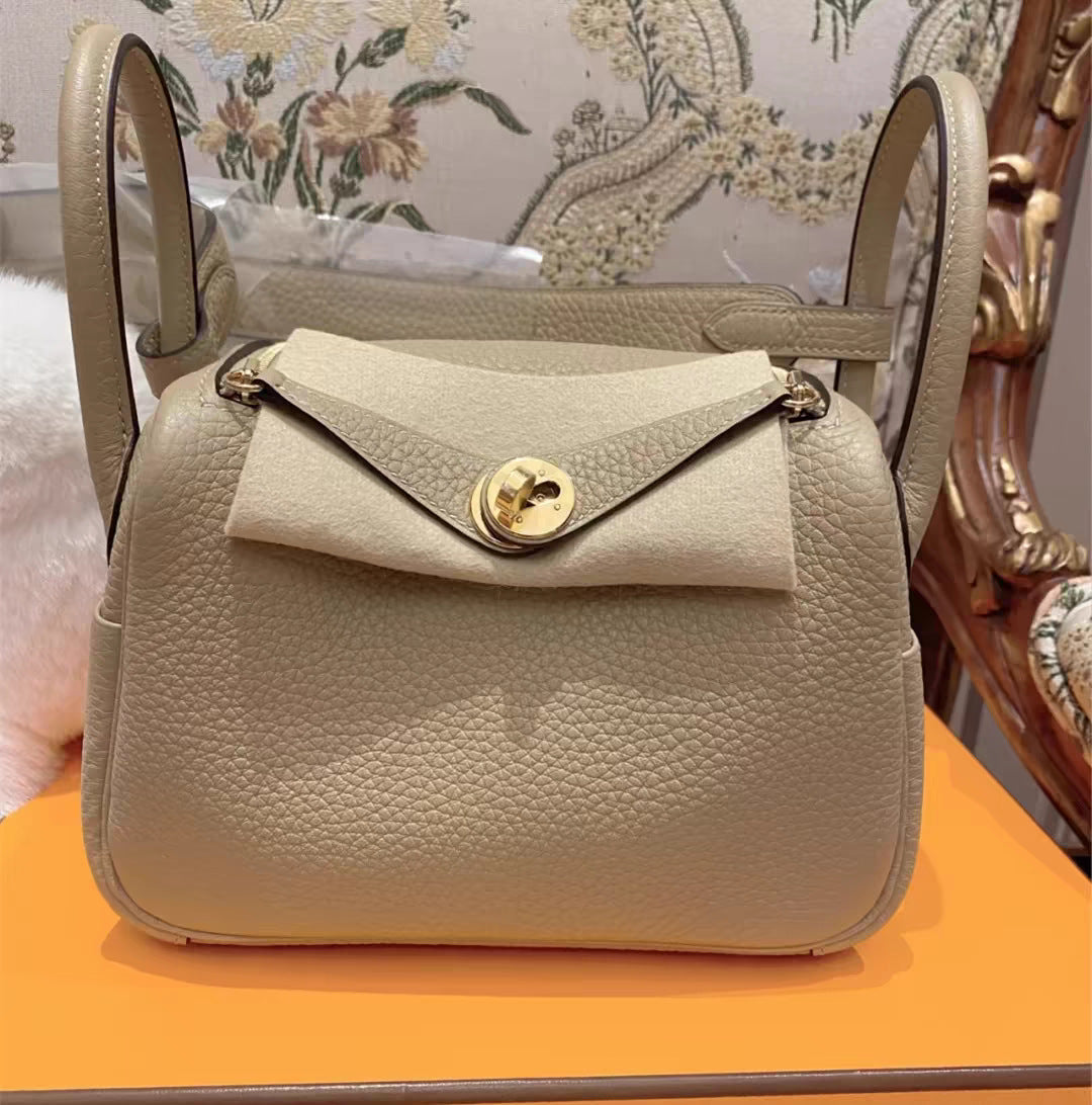 Women's Mini Lindy First Layer Lychee Leather Shoulder Bags