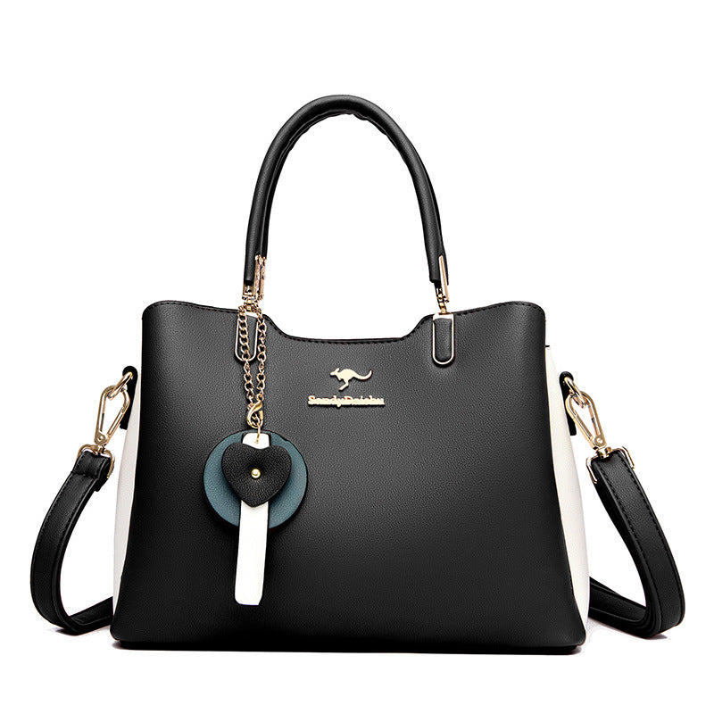 Women's Portable Fashion Color Contrast Elegant Practical Handbags
