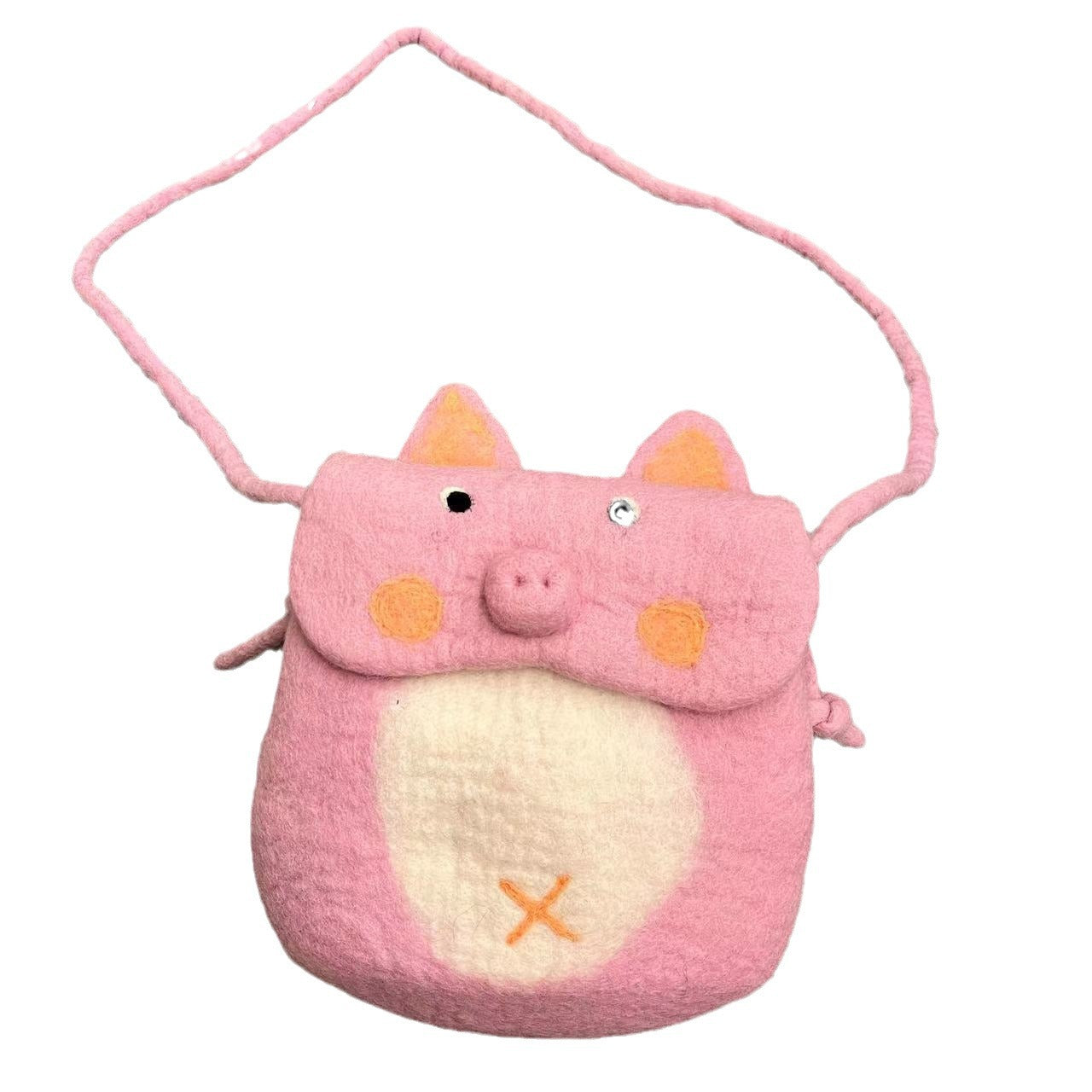 Wool Felt Cute Cartoon Funny Rabbit Fox Crossbody Bags