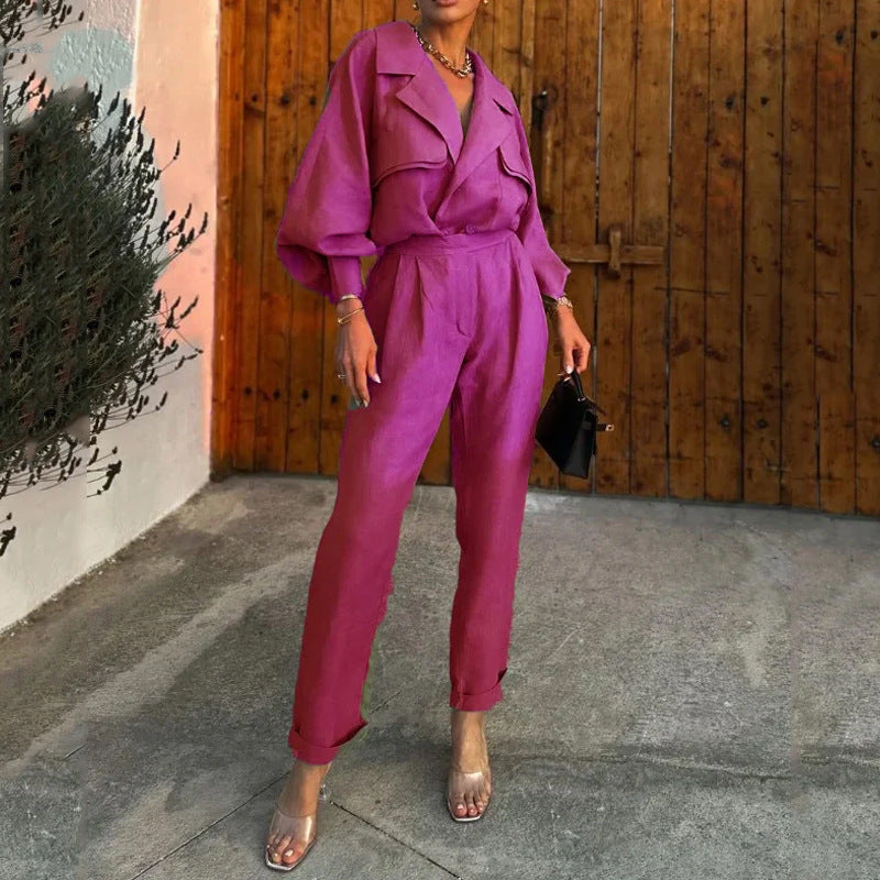 Casual High Class Elegant Lapel Simple Suits