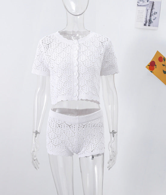 Popular Durable Comfort Casual Cropped Knitted Suits