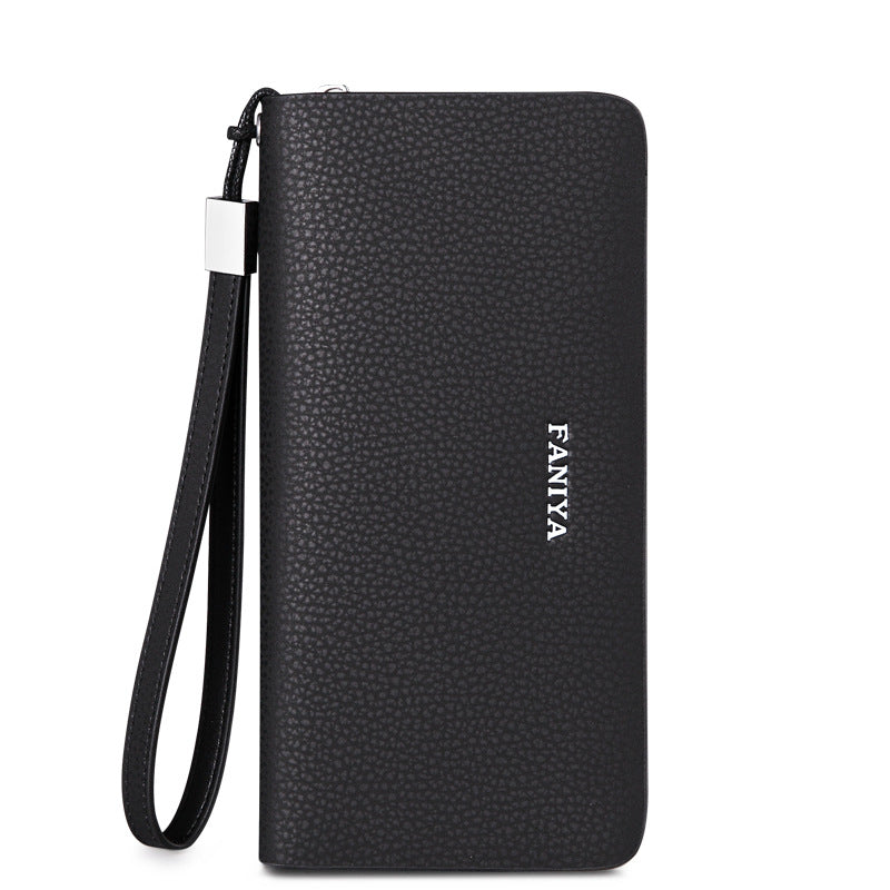 Men's Fanya Long Zipper Leather Multifunction Cattlehide Men's Wallets