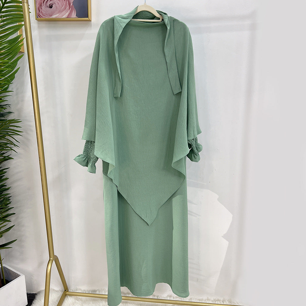Turkey Solid Color Dress With Headscarf Dresses