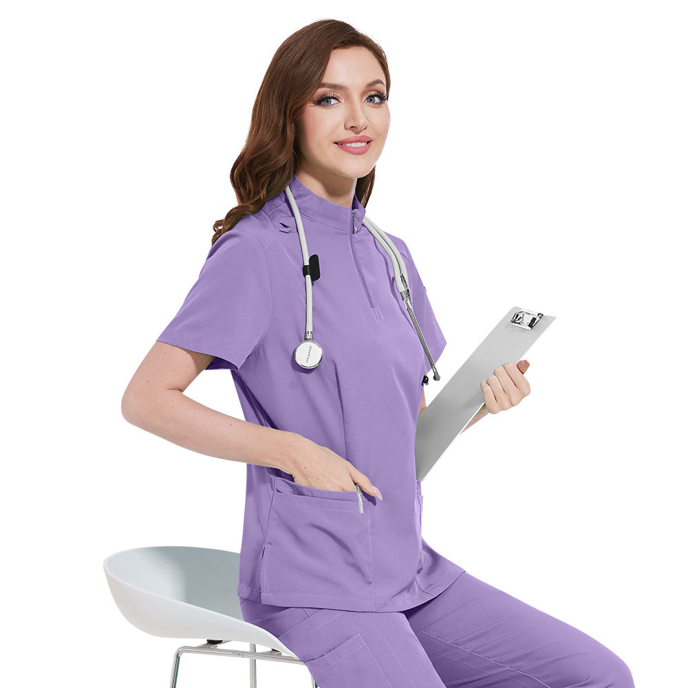 Women's Stand Collar Nurse Work Clothes Hand Uniform