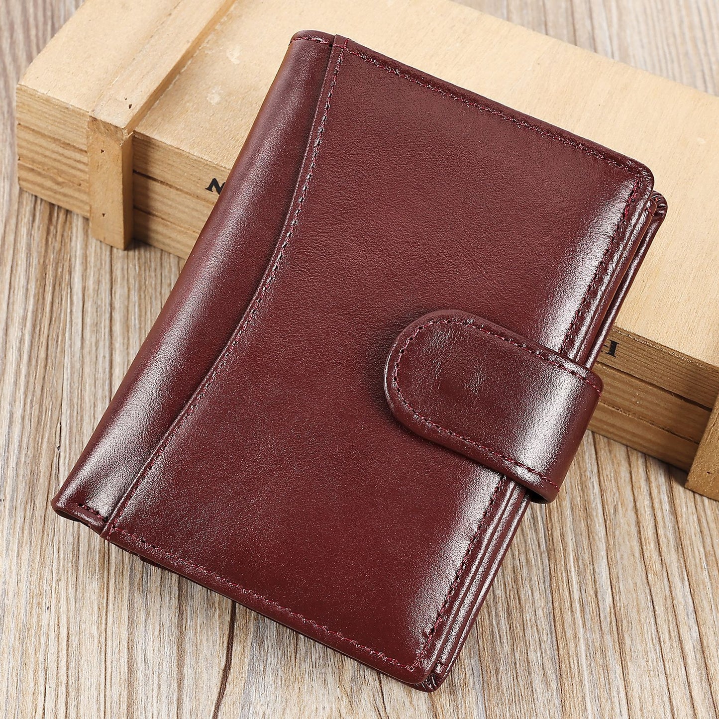 Men's Leather Multifunctional Short Top Layer Cowhide Men's Wallets