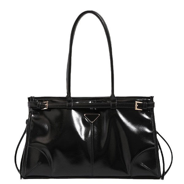 Women's Shiny Patent Leather Mild Luxury Retro Metallic Textured Women's Handbag