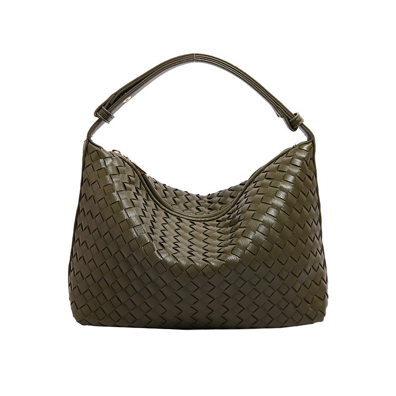 Women's High-grade Woven Retro Style Fashionable Commuting Armpit Bags