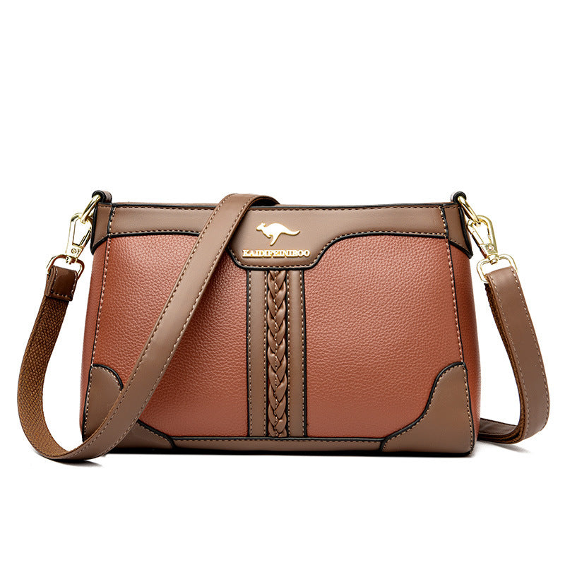 Women's Trendy Fashion Color Contrast Mother Bags