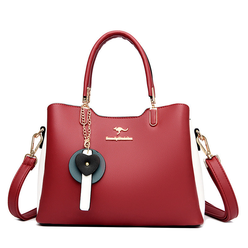 Women's Portable Fashion Color Contrast Elegant Practical Handbags
