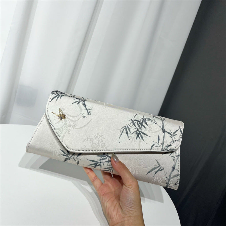 Women's Yarn Printed Clutch Dinner Dress Matching Handbags