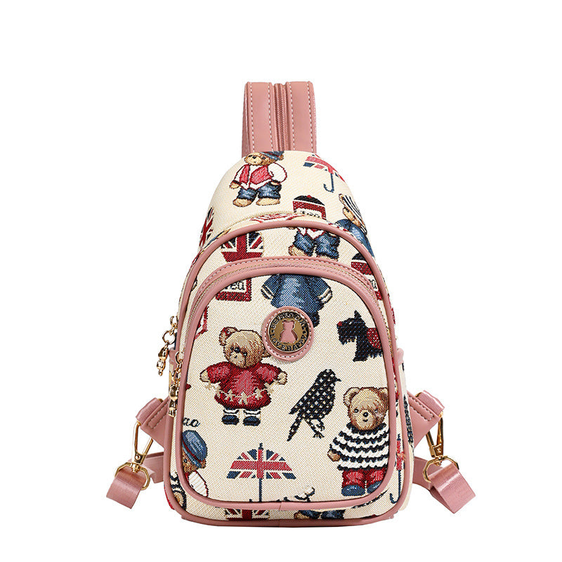 Women's Slouchy Source Design Cartoon Bear Waist Packs