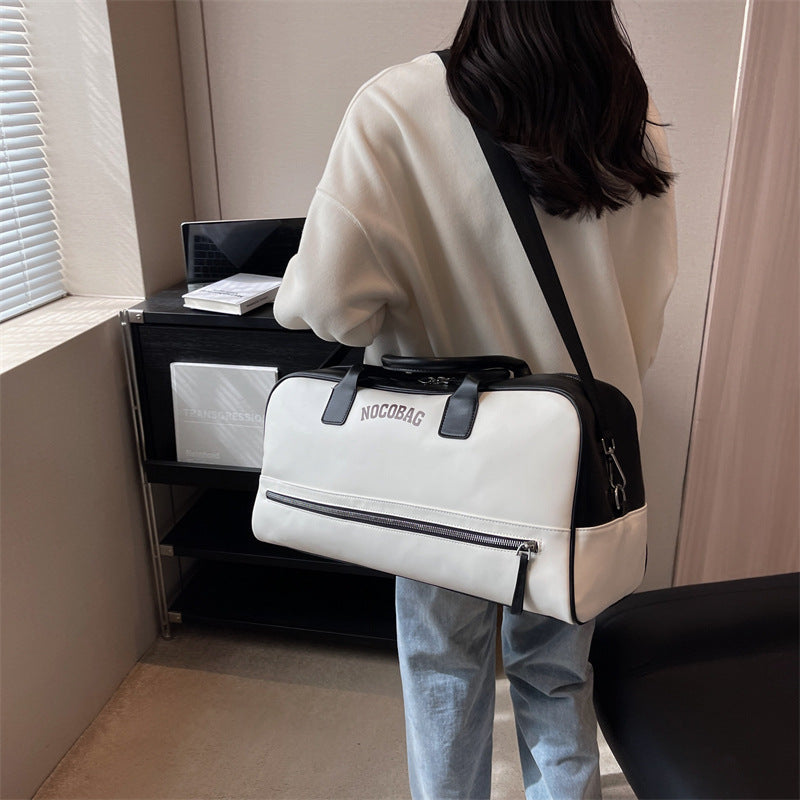 Short Business Trip Fashion Color Contrast Simple Portable Travel Bags