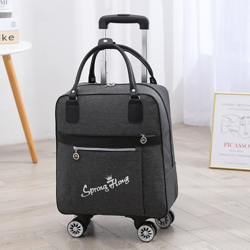 Women's Capacity Canvas Valise Fashion Portable Korean Travel Bags