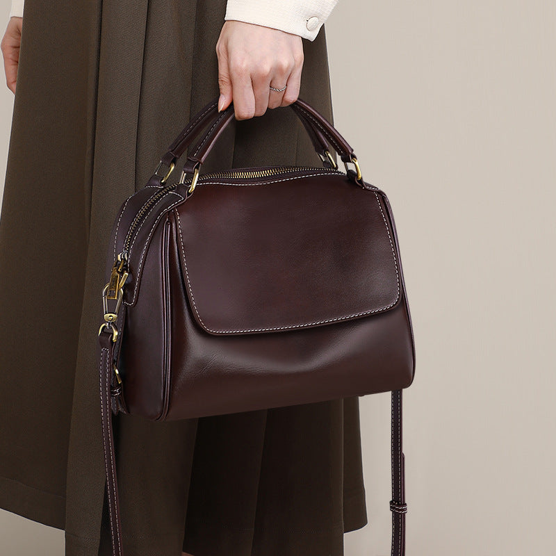 Women's Large Capacity Autumn Genuine Leather Portable Women's Messenger Bag