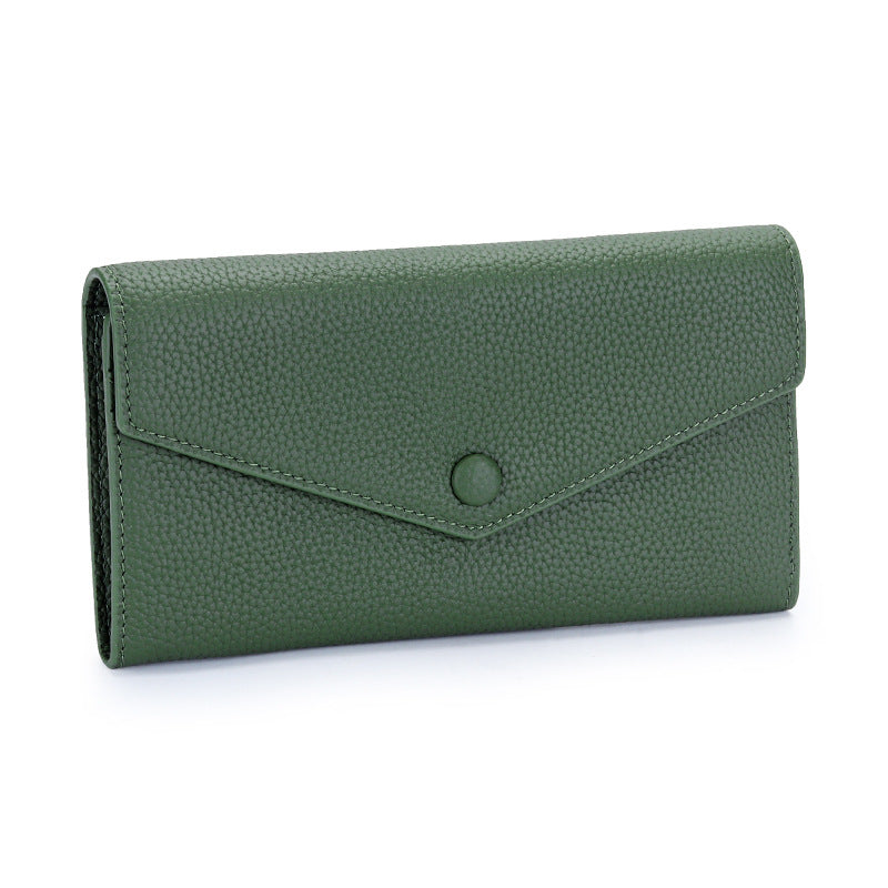 Women's Pure Leather Long Genuine Large Capacity Ladies Wallets